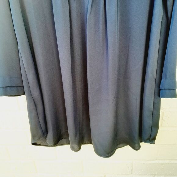 BCBGeneration Navy Blue Front Bib Pleat Tunic Dress Contemporary Minimalist sz:S - Picture 5 of 10